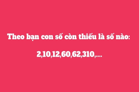 Câu 11. Số tiếp theo của dãy là số nào?