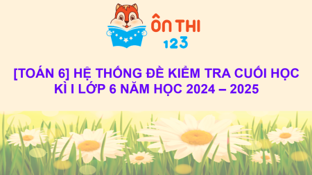 [TOÁN 6] TUYỂN TẬP ĐỀ THI CUỐI HỌC KÌ I NĂM HỌC 2024-2025
