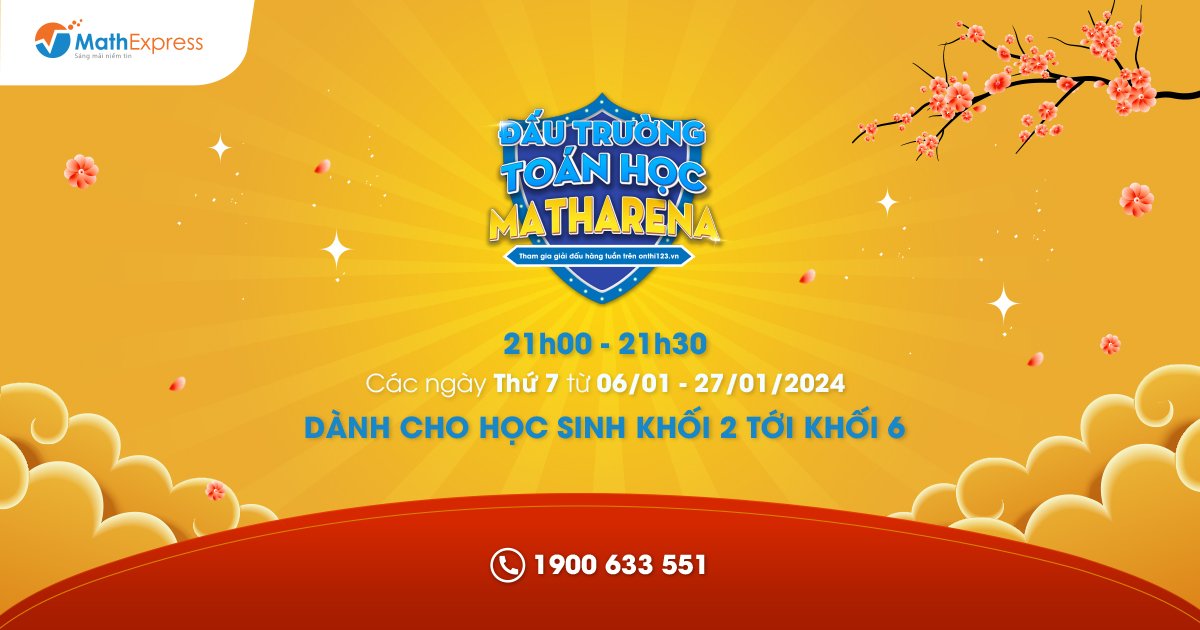 Thông tin đấu trường Toán học – MathArena tháng 01/2024